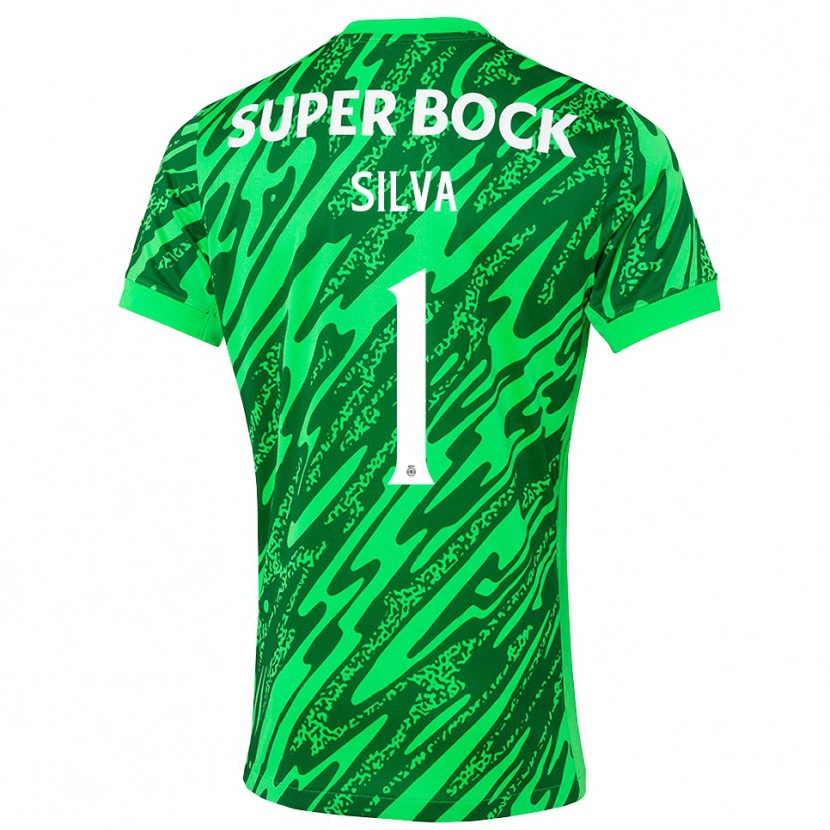 Danxen Kinderen Rui Silva #1 Groen Wit Keepersshirt 2025/26 T-Shirt