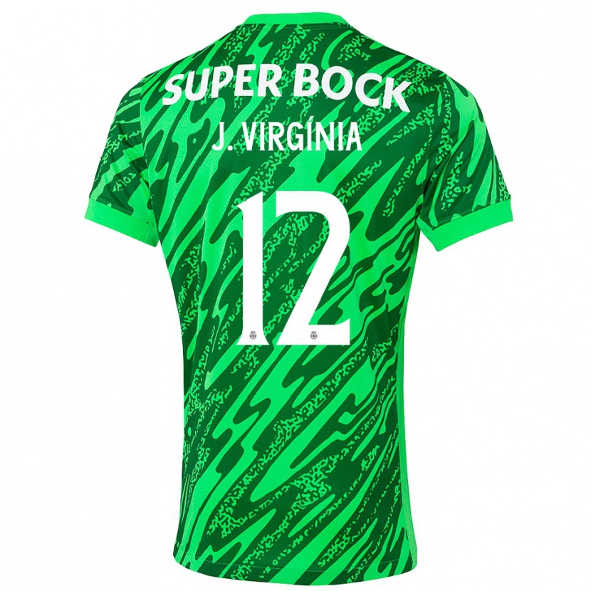 Danxen Kinderen João Virgínia #12 Groen Wit Keepersshirt 2025/26 T-Shirt