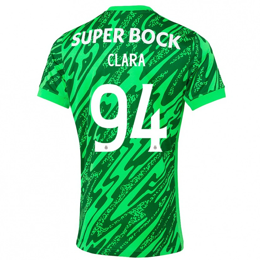 Danxen Kinderen Diogo Clara #94 Groen Wit Keepersshirt 2025/26 T-Shirt