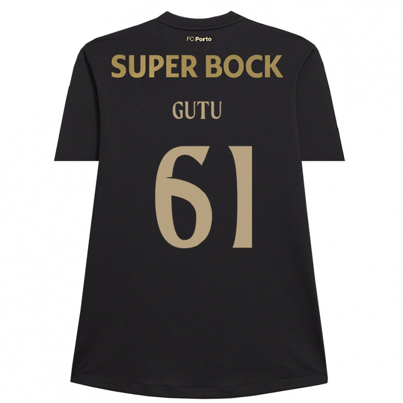 Danxen Kinderen Denis Gutu #61 Zwart Bruin Keepersshirt 2025/26 T-Shirt