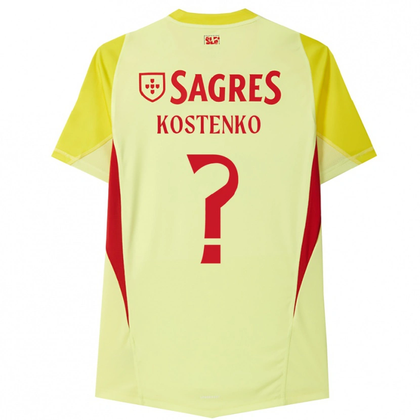 Danxen Kinderen Igor Kostenko #0 Geel Rood Keepersshirt 2025/26 T-Shirt