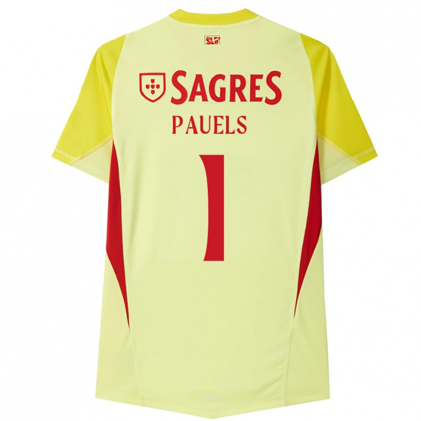 Danxen Kinderen Lena Pauels #1 Geel Rood Keepersshirt 2025/26 T-Shirt