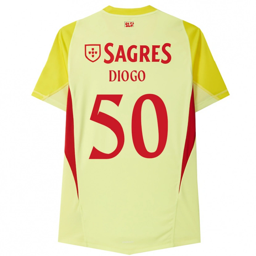 Danxen Kinderen Diogo Ferreira #50 Geel Rood Keepersshirt 2025/26 T-Shirt