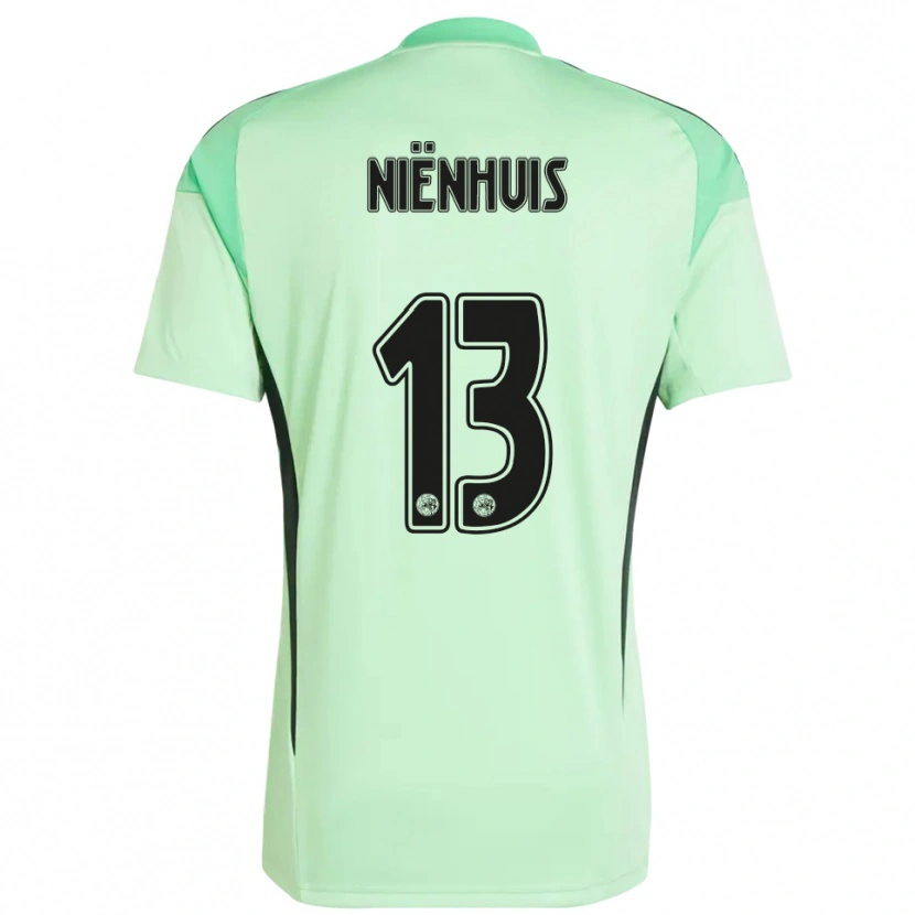 Danxen Kinderen Lois Niënhuis #13 Lichtgroen Zwart Keepersshirt 2025/26 T-Shirt
