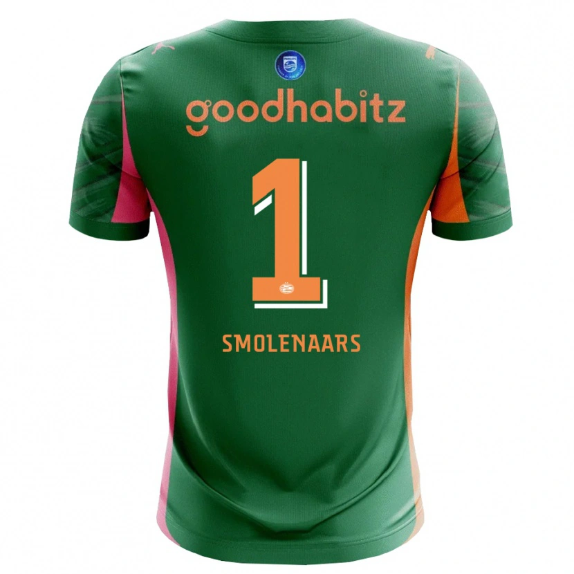 Danxen Kinderen Tijn Smolenaars #1 Groen Oranje Keepersshirt 2025/26 T-Shirt