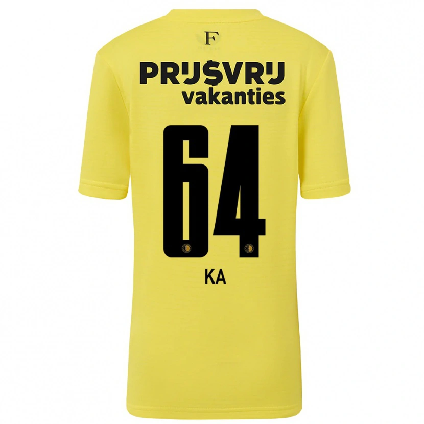 Danxen Kinderen Ismail Ka #64 Geel Zwart Keepersshirt 2025/26 T-Shirt