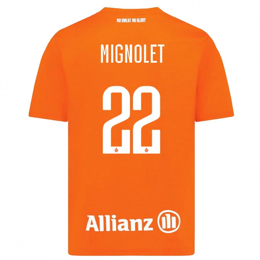 Danxen Kinderen Simon Mignolet #22 Oranje Wit Keepersshirt 2025/26 T-Shirt