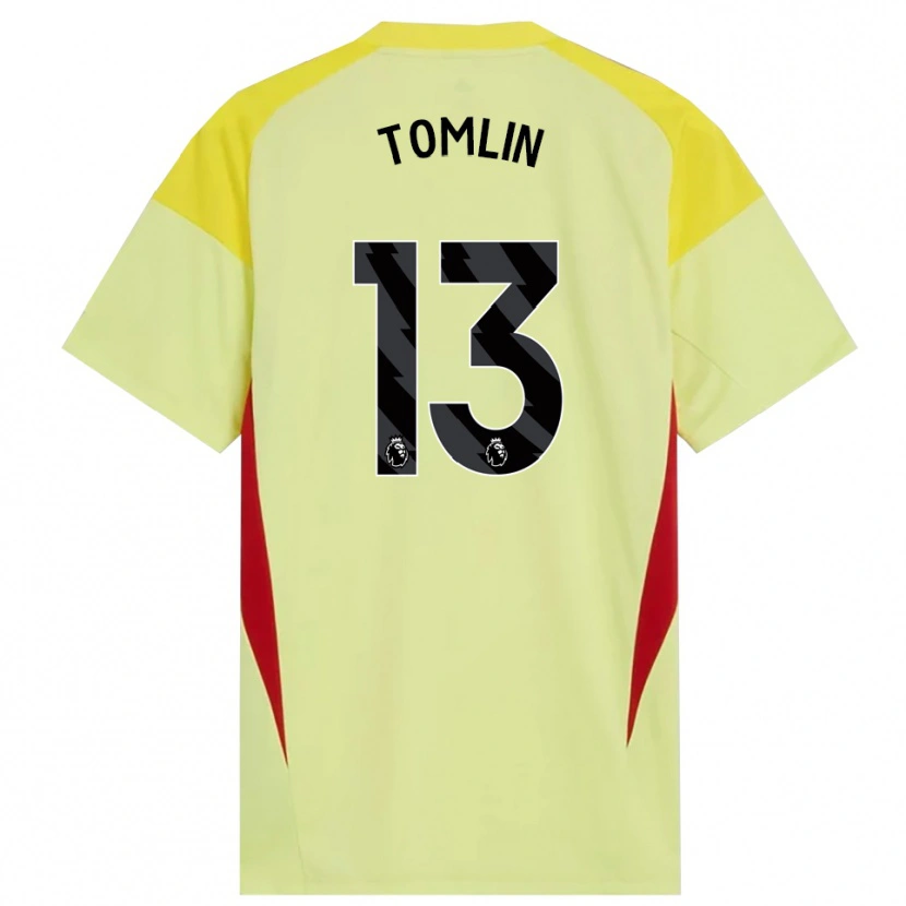 Danxen Kinderen Jack Tomlin #13 Geel Rood Zwart Keepersshirt 2025/26 T-Shirt