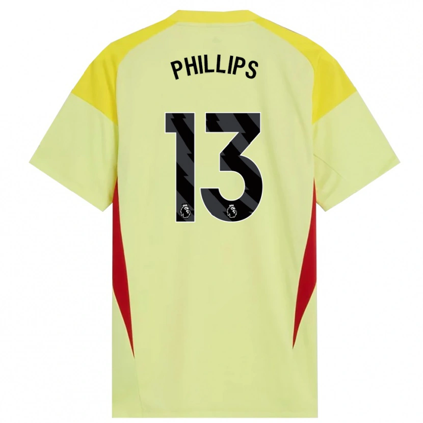 Danxen Kinderen Charlie Phillips #13 Geel Rood Zwart Keepersshirt 2025/26 T-Shirt