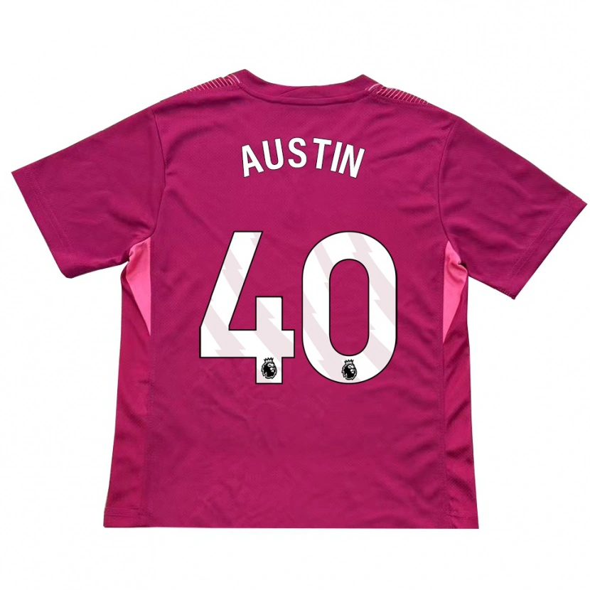 Danxen Kinderen Brandon Austin #40 Roze Wit Keepersshirt 2025/26 T-Shirt