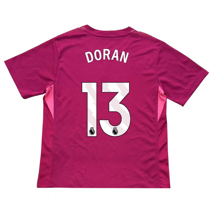 Danxen Kinderen Farren Doran #13 Roze Wit Keepersshirt 2025/26 T-Shirt