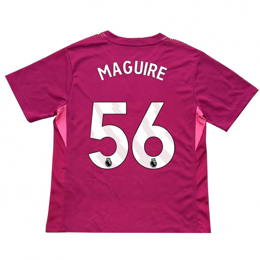 Danxen Kinderen Aaron Maguire #56 Roze Wit Keepersshirt 2025/26 T-Shirt