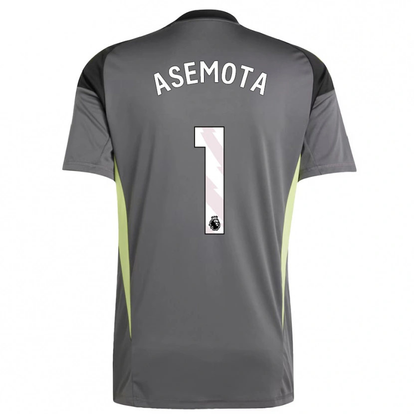 Danxen Kinderen Owen Asemota #1 Donkergrijs Zwart Keepersshirt 2025/26 T-Shirt