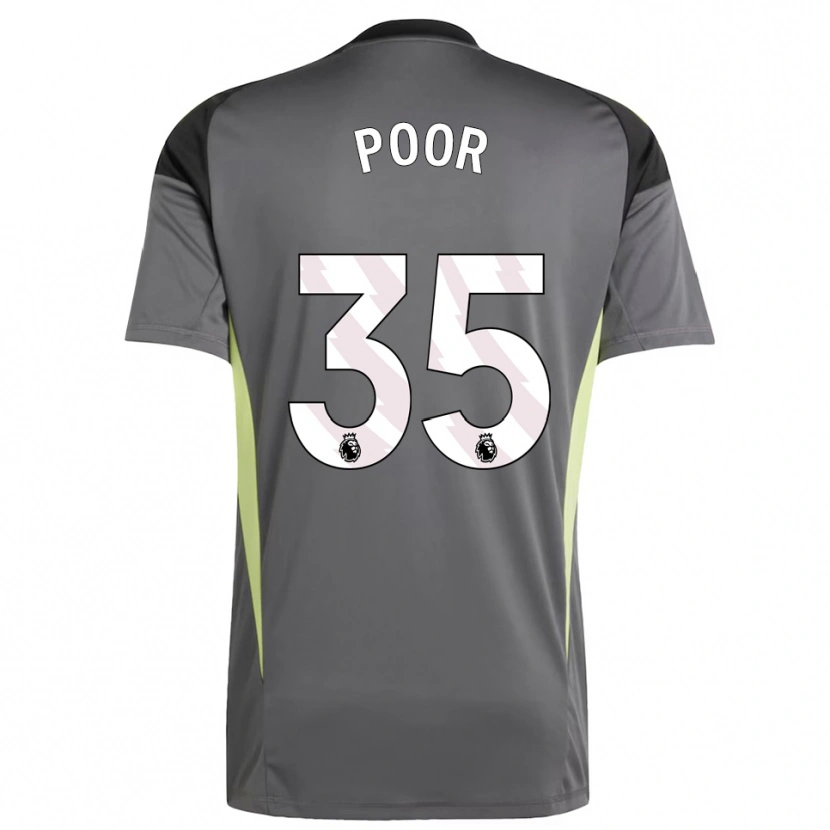 Danxen Kinderen Sophia Poor #35 Donkergrijs Zwart Keepersshirt 2025/26 T-Shirt