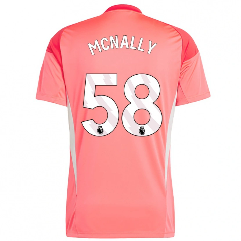 Danxen Kinderen Alfie McNally #58 Rood Wit Keepersshirt 2025/26 T-Shirt