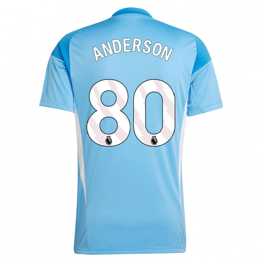 Danxen Kinderen Will Anderson #80 Blauw Wit Keepersshirt 2025/26 T-Shirt