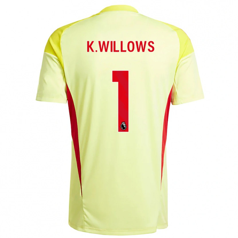 Danxen Kinderen Keehan Willows #1 Lichtgeel Oranje Keepersshirt 2025/26 T-Shirt