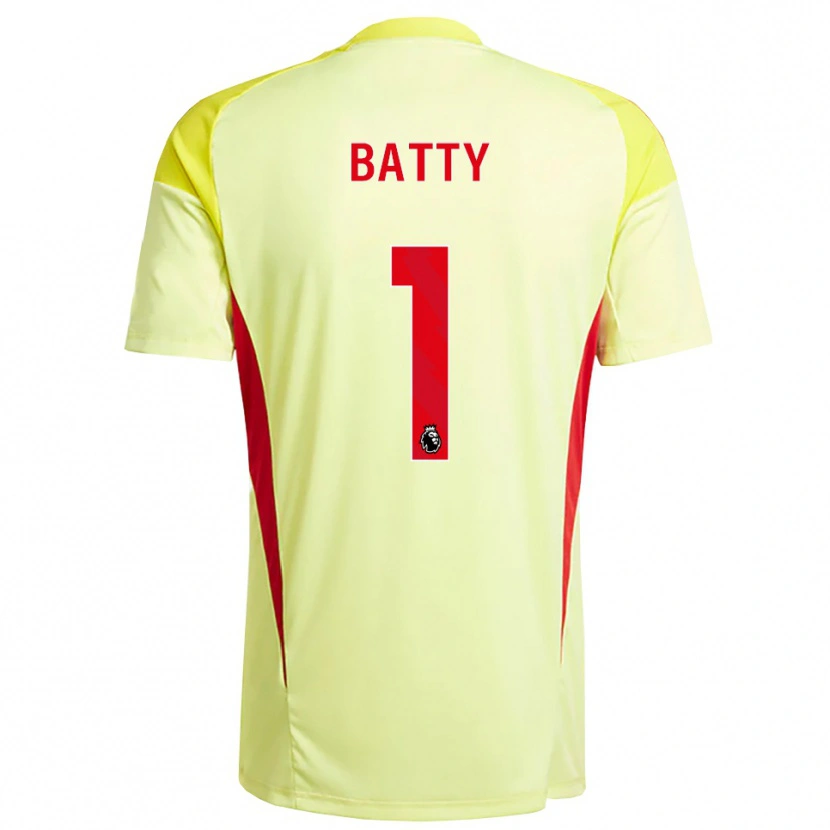 Danxen Kinderen Emily Batty #1 Lichtgeel Oranje Keepersshirt 2025/26 T-Shirt