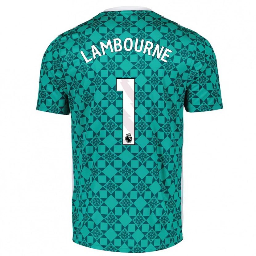 Danxen Kinderen Demi Lambourne #1 Groen Wit Keepersshirt 2025/26 T-Shirt