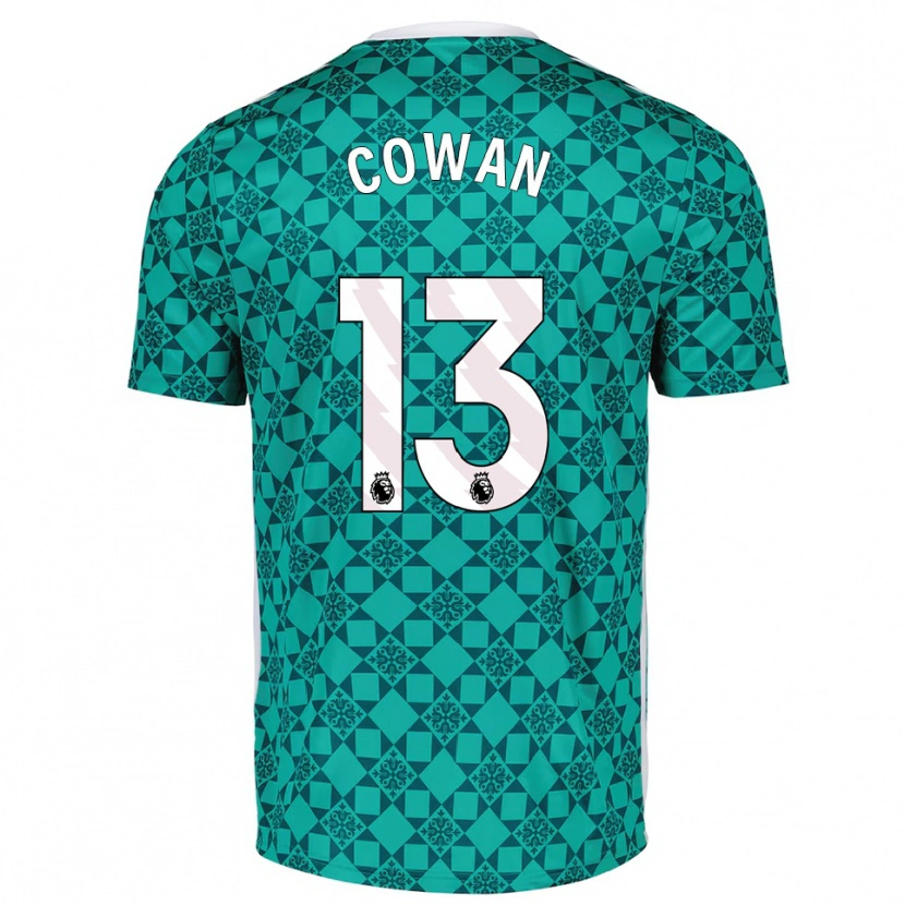 Danxen Kinderen Joe Cowan #13 Groen Wit Keepersshirt 2025/26 T-Shirt