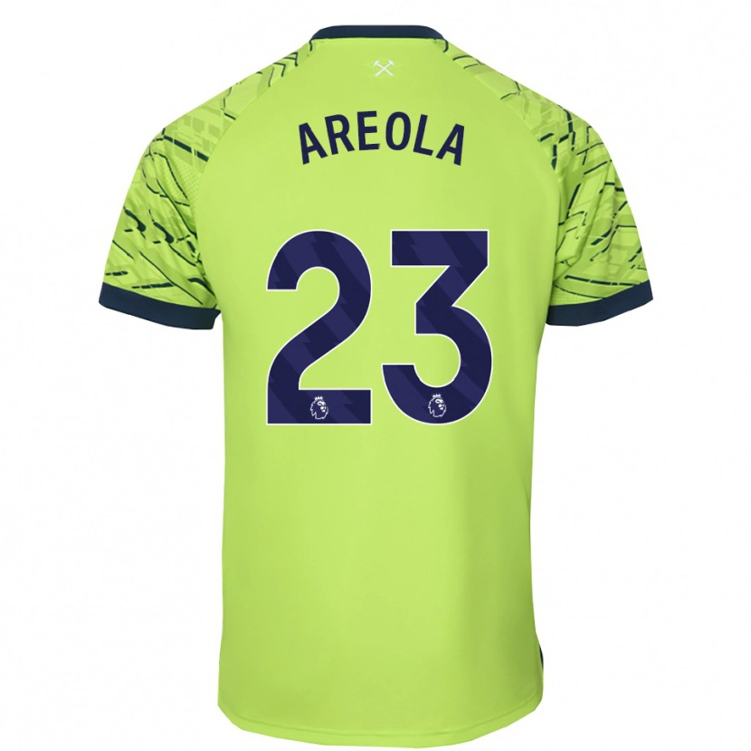 Danxen Kinderen Alphonse Areola #23 Fluorescerend Groen Keepersshirt 2025/26 T-Shirt