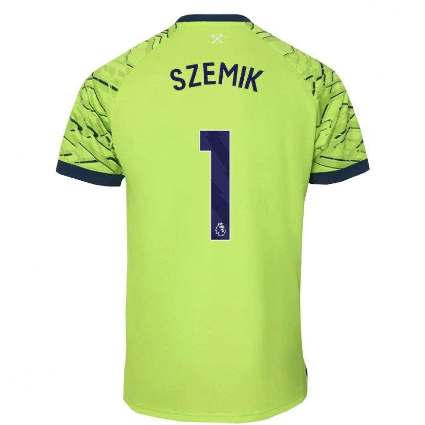 Danxen Kinderen Kinga Szemik #1 Fluorescerend Groen Keepersshirt 2025/26 T-Shirt