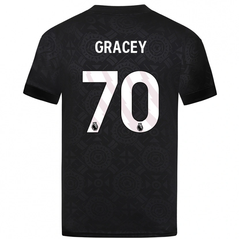 Danxen Kinderen Josh Gracey #70 Zwart Wit Keepersshirt 2025/26 T-Shirt