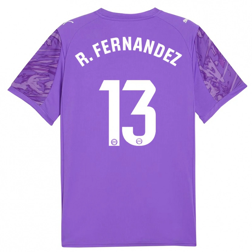Danxen Kinderen Raúl Fernández #13 Paars Wit Keepersshirt 2025/26 T-Shirt