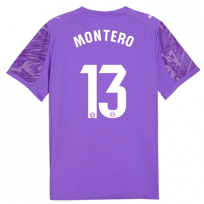 Danxen Kinderen Rubén Montero #13 Paars Wit Keepersshirt 2025/26 T-Shirt