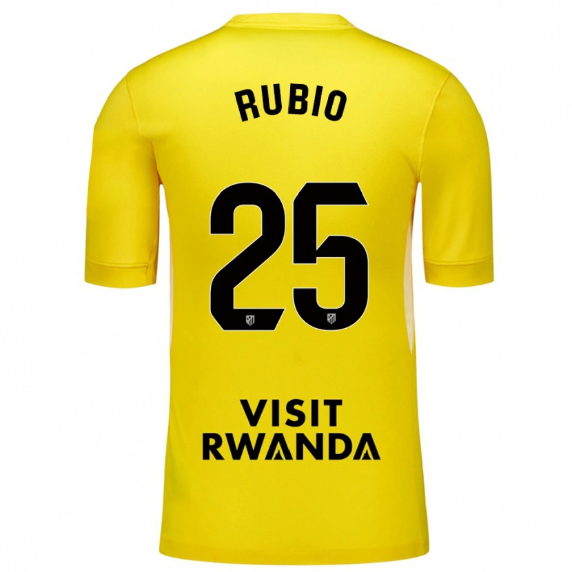 Danxen Kinderen Daniel Rubio #25 Geel Zwart Keepersshirt 2025/26 T-Shirt