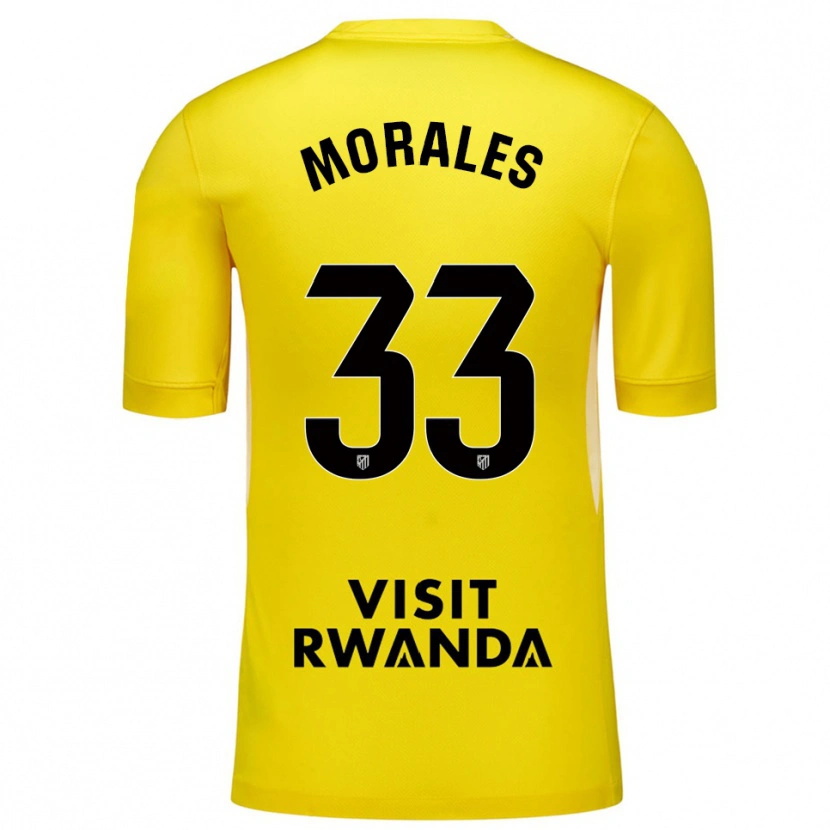 Danxen Kinderen Luismi Morales #33 Geel Zwart Keepersshirt 2025/26 T-Shirt