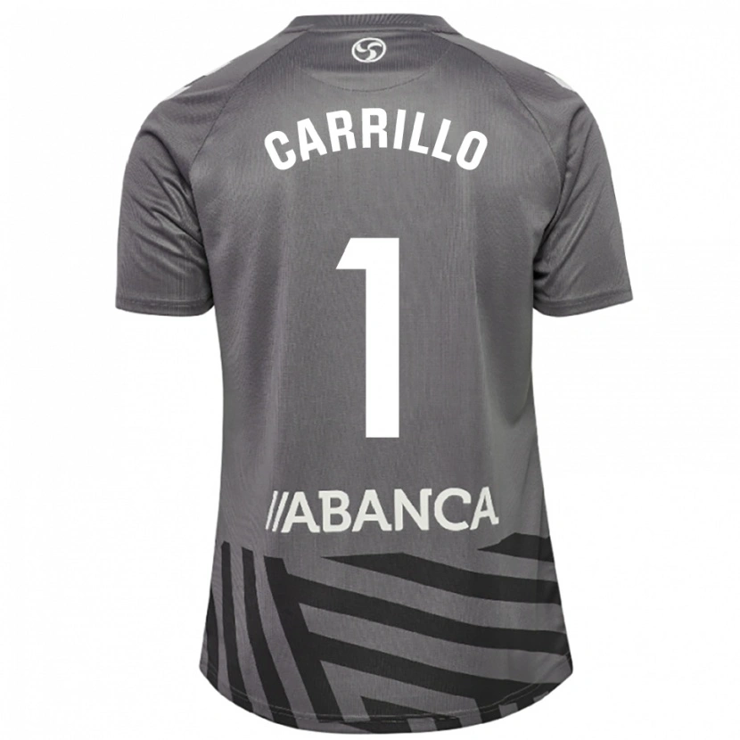 Danxen Kinderen Coke Carrillo #1 Donkergrijs Zwart Keepersshirt 2025/26 T-Shirt