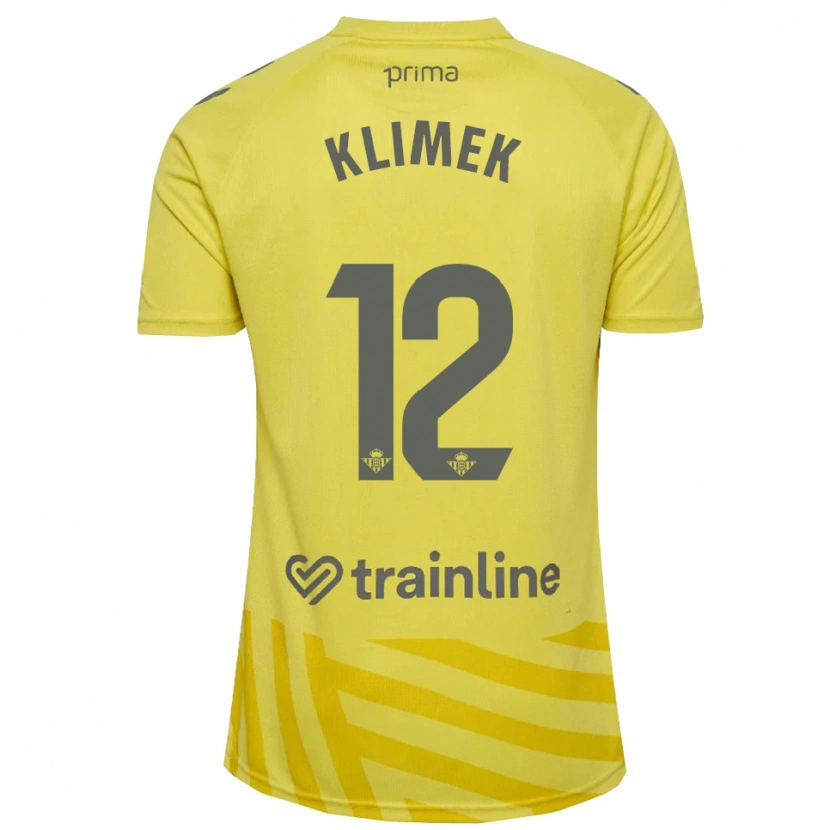 Danxen Kinderen Bruno Klimek #12 Geel Grijs Keepersshirt 2025/26 T-Shirt