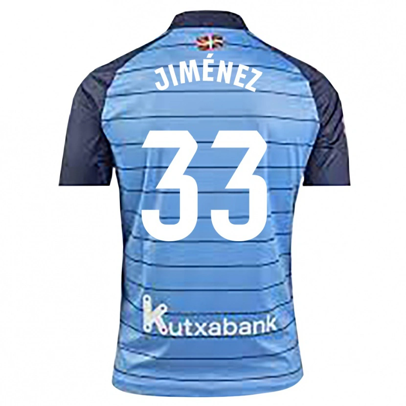 Danxen Kinderen Javier Jiménez #33 Marineblauw Keepersshirt 2025/26 T-Shirt