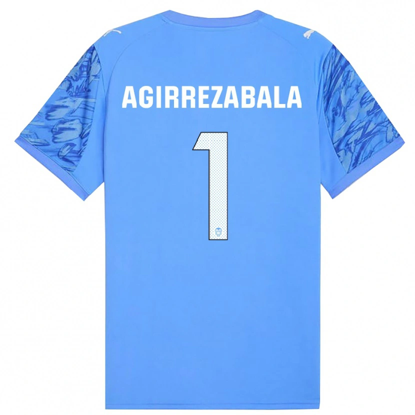 Danxen Kinderen Julen Agirrezabala #1 Blauw Wit Keepersshirt 2025/26 T-Shirt