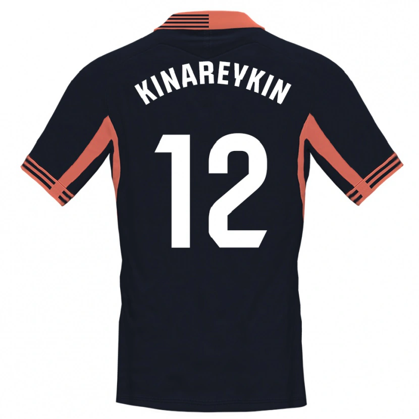 Danxen Kinderen Yakiv Kinareykin #12 Zwart Wit Oranje Keepersshirt 2025/26 T-Shirt