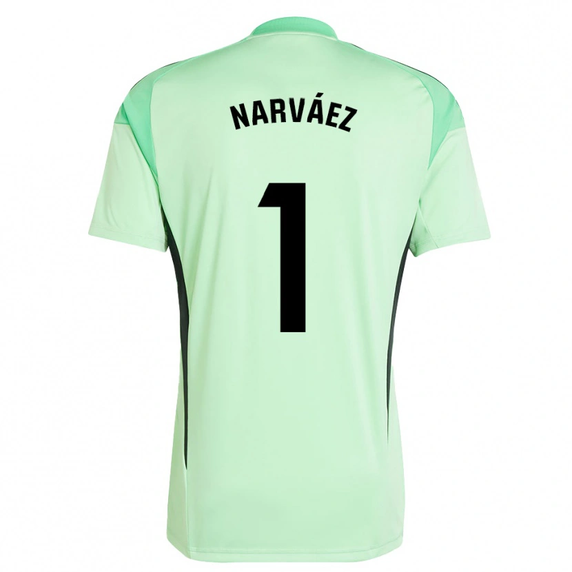 Danxen Kinderen Miguel Narváez #1 Lichtgroen Zwart Keepersshirt 2025/26 T-Shirt