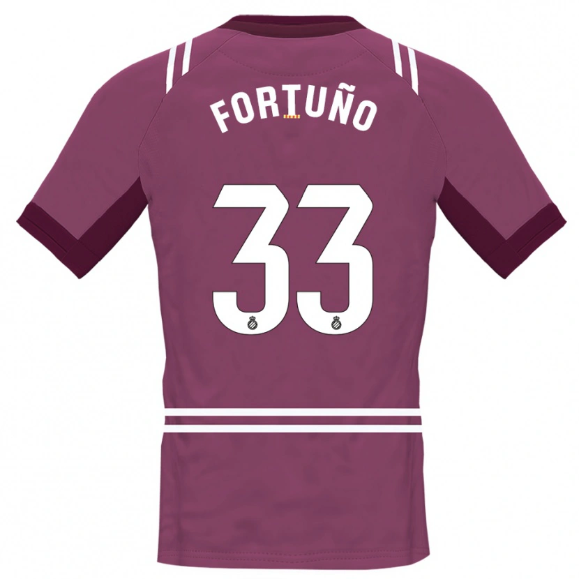 Danxen Kinderen Ángel Fortuño #33 Bordeaux Wit Keepersshirt 2025/26 T-Shirt