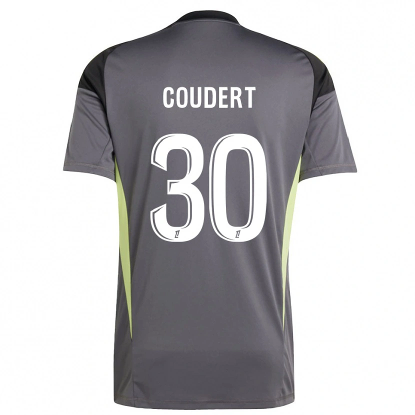 Danxen Kinderen Grégoire Coudert #30 Donkergrijs Groen Keepersshirt 2025/26 T-Shirt