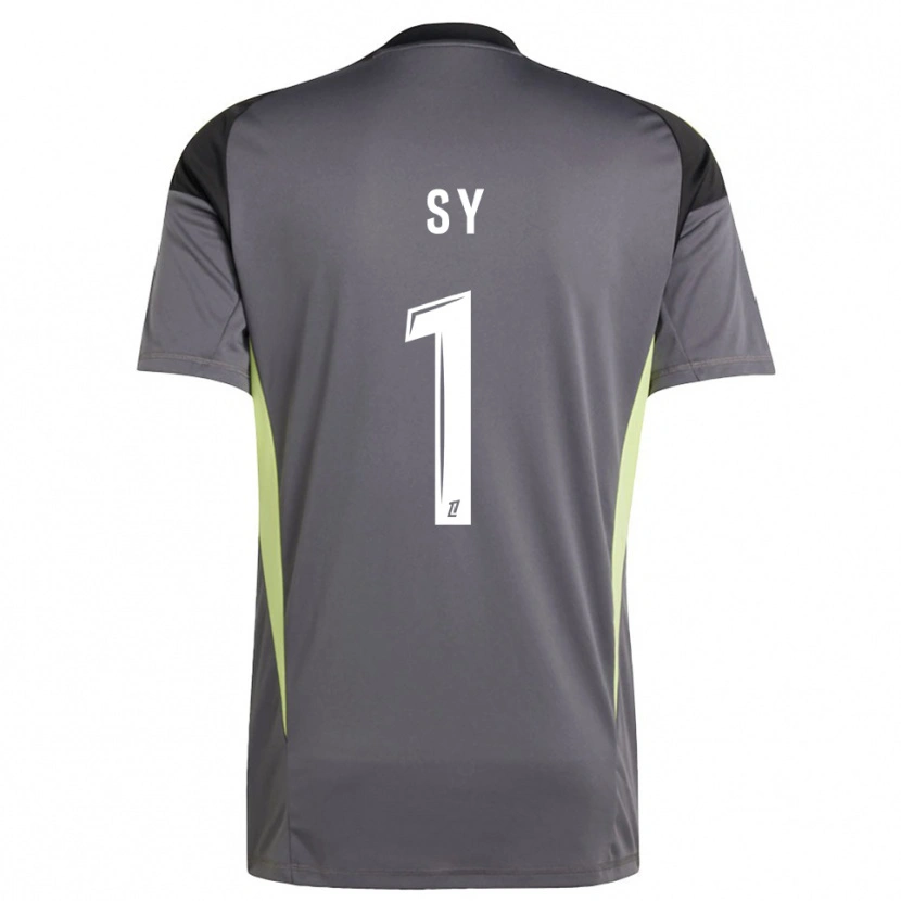 Danxen Kinderen Seydou Sy #1 Donkergrijs Groen Keepersshirt 2025/26 T-Shirt