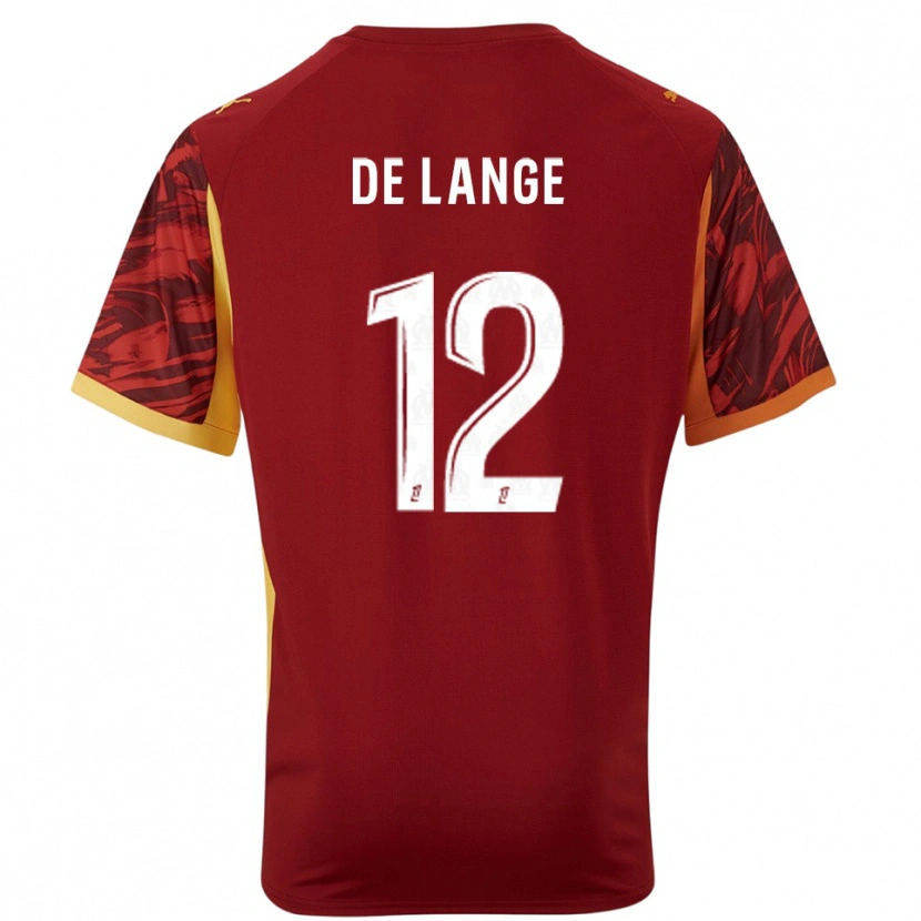 Danxen Kinderen Jeffrey de Lange #12 Bordeaux Bruin Keepersshirt 2025/26 T-Shirt