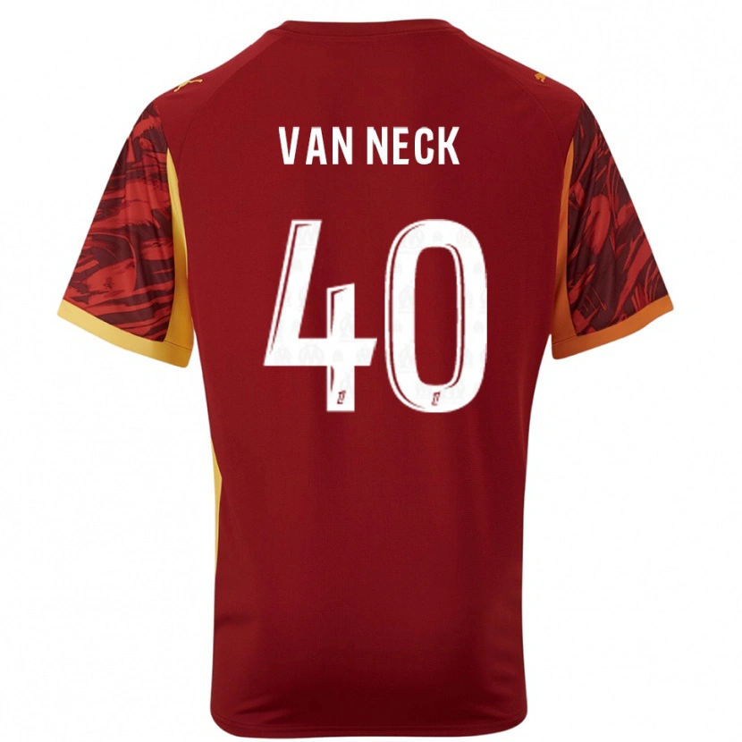 Danxen Kinderen Jelle Van Neck #40 Bordeaux Bruin Keepersshirt 2025/26 T-Shirt