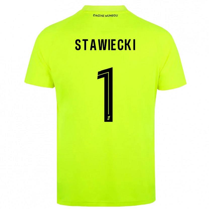 Danxen Kinderen Jules Stawiecki #1 Fluorescerend Groen Zwart Keepersshirt 2025/26 T-Shirt