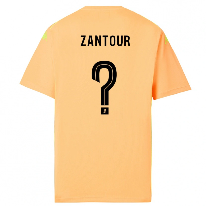 Danxen Kinderen Ishaq Zantour #0 Licht Oranje Zwart Keepersshirt 2025/26 T-Shirt