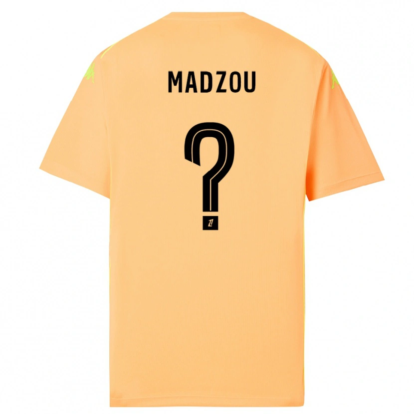 Danxen Kinderen Djibril Madzou #0 Licht Oranje Zwart Keepersshirt 2025/26 T-Shirt