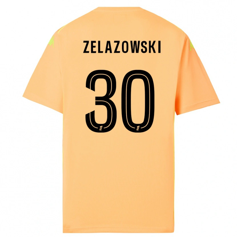 Danxen Kinderen Bartosz Zelazowski #30 Licht Oranje Zwart Keepersshirt 2025/26 T-Shirt