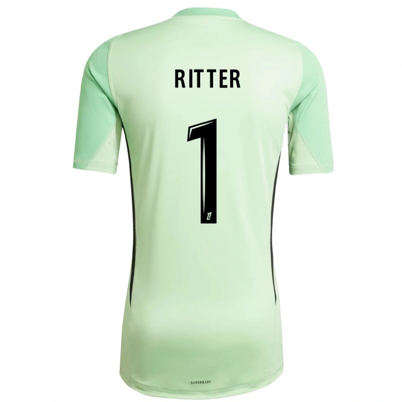 Danxen Kinderen Maxime Ritter #1 Lichtgroen Zwart Keepersshirt 2025/26 T-Shirt