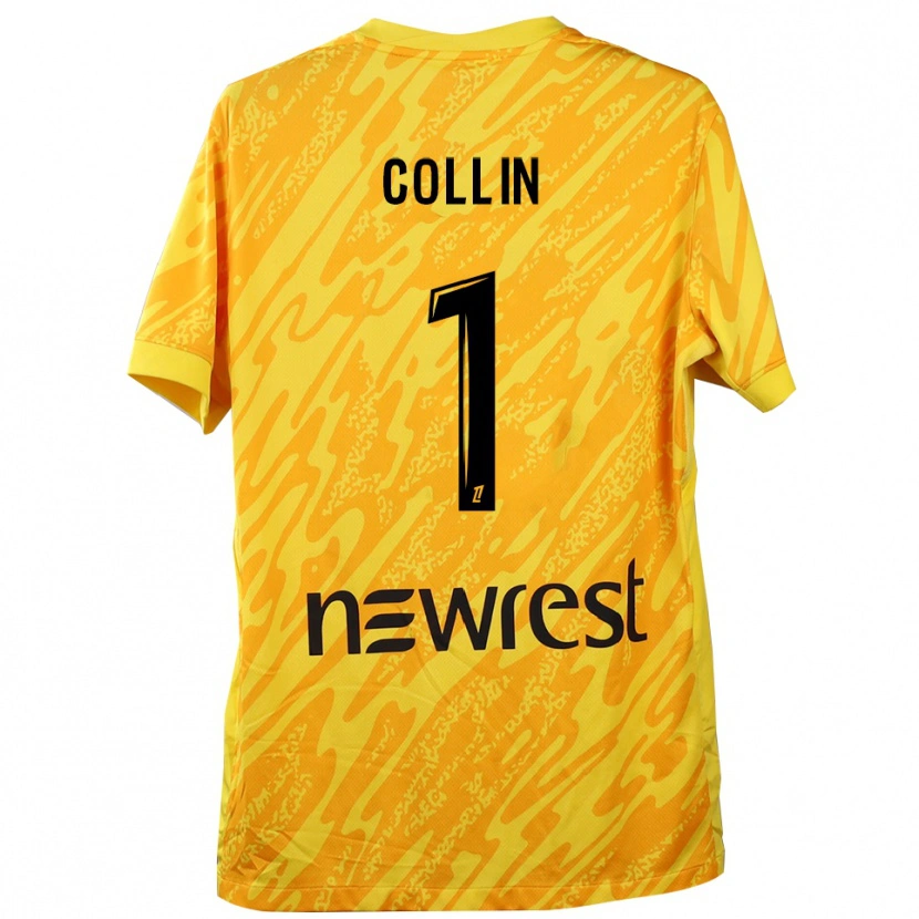 Danxen Kinderen Théo Collin #1 Geel Zwart Keepersshirt 2025/26 T-Shirt