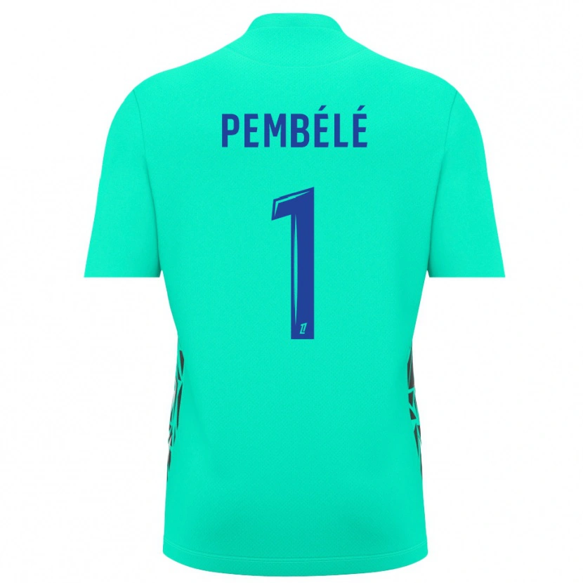 Danxen Kinderen Willange Pembélé #1 Aquamarijn Blauw Keepersshirt 2025/26 T-Shirt