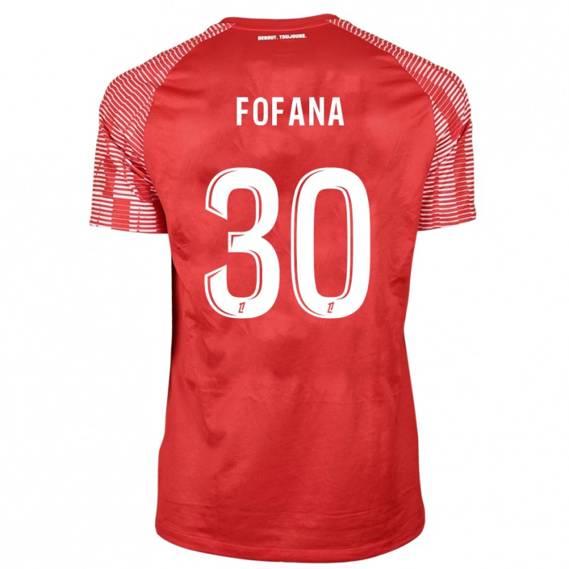 Danxen Kinderen Yahia Fofana #30 Rood Wit Keepersshirt 2025/26 T-Shirt